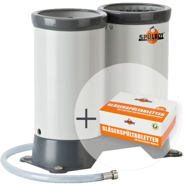ECO Sparpaket „SPÜLBOY® Nr. 3“: 1 x Original SPÜLBOY® Nr. 3 + 1 x Gläserspültabletten